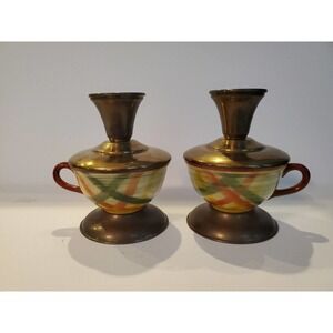 Poppytrail By Metlox California Candle Holders (2)